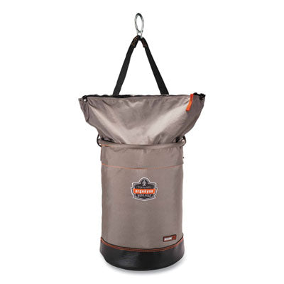EGO15973 Arsenal 5973 Hoist Bucket Tool Bag with D-Rings and Zipper Top, 12.5 x 12.5 x 17, Gray