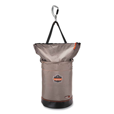 EGO15974 Arsenal 5974 Hoist Bucket Tool Bag with Swiveling Carabiner and Zipper Top, 12.5 x 12.5 x 17, Gray