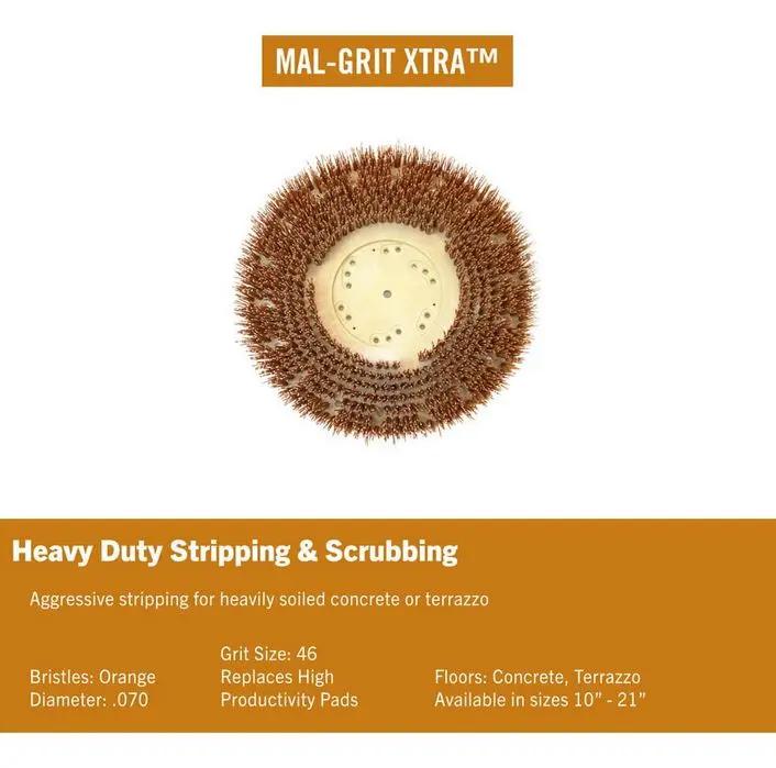 MAL-813618-NP9200 Mal-Grit Xtra Rotary Stripping Brush, 18" 46 Grit Malish