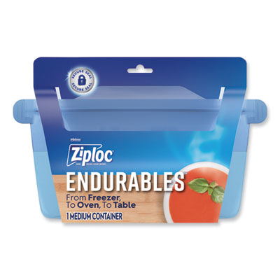 SJN339969 Endurables Resusable Silicone Container, 4 Cups, 5.4 x 4.5 x 8.4, Clear, 4/Carton