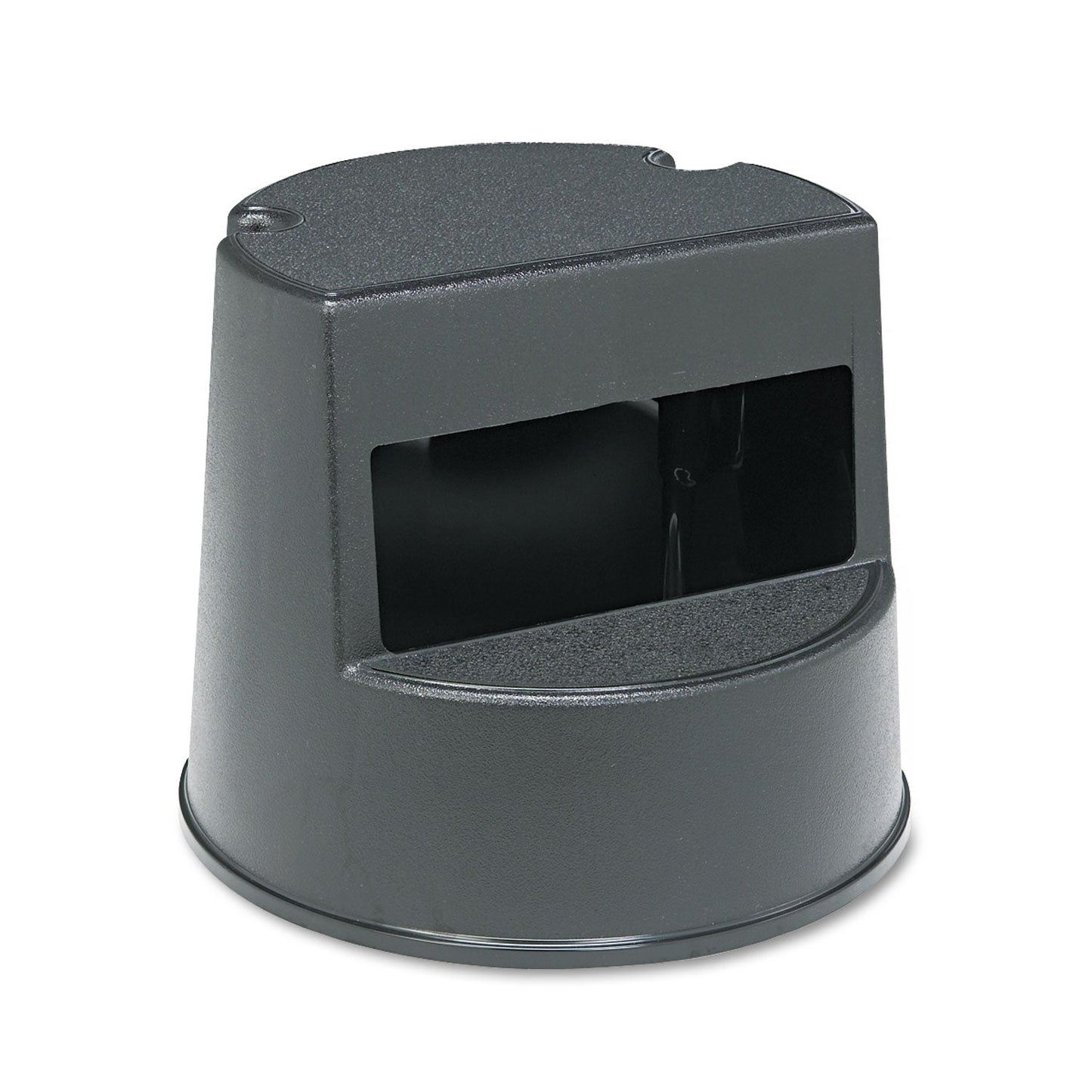RCP252300BK Rolling Step Stool, Curved Design, 2-Step, Retracting Casters, 350 lb Capacity, 16