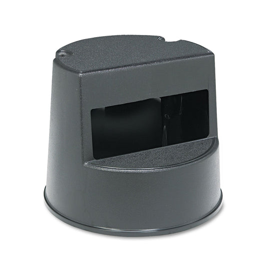 RCP252300BK Rolling Step Stool, Curved Design, 2-Step, Retracting Casters, 350 lb Capacity, 16