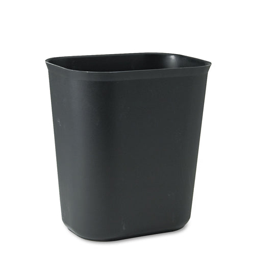 RCP254100BK Fiberglass Wastebasket, 3.5 gal, Fiberglass, Black