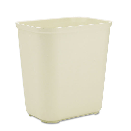 RCP254300BG Fiberglass Wastebasket, 7 gal, Fiberglass, Beige