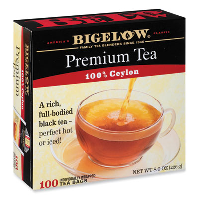 BTC00351 Single Flavor Tea, Premium Ceylon, 100 Bags/box BIGELOW TEA CO.