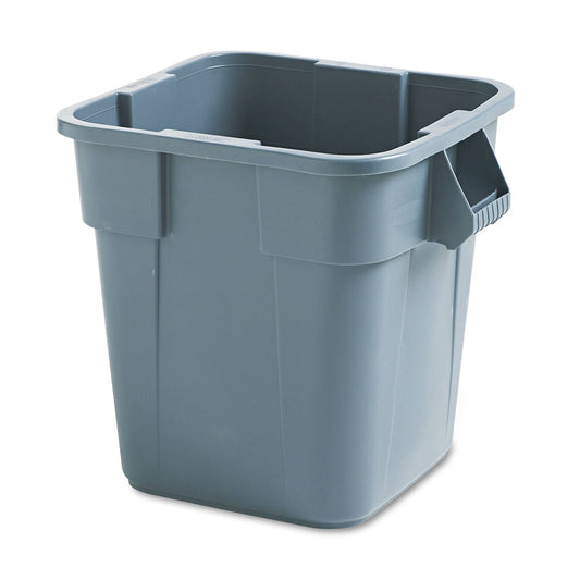 RCP352600GY Square Brute Container, 28 gal, Polyethylene, Gray RUBBERMAID COMMERCIAL PROD.