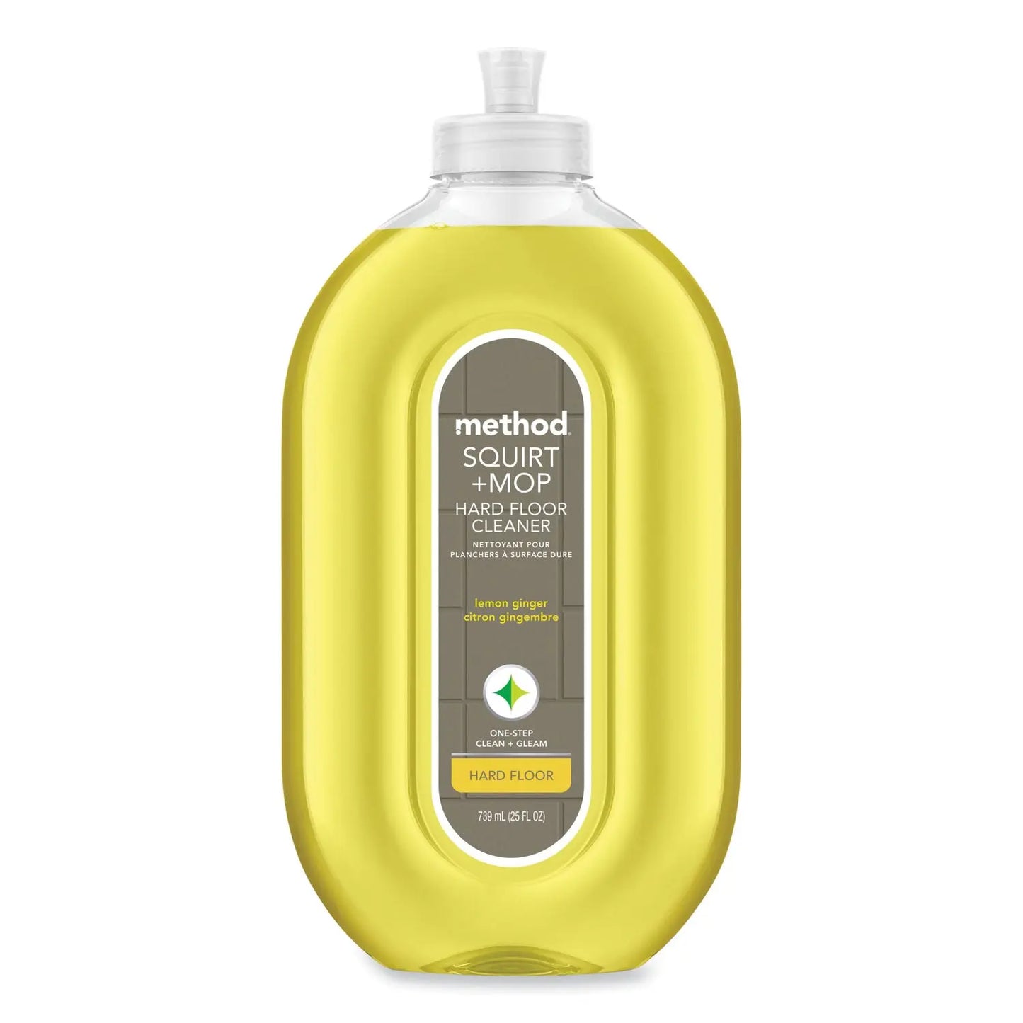 MTH00563CT Squirt + Mop Hard Floor Cleaner, 25 Oz Spray Bottle, Lemon Ginger, 6/carton Method