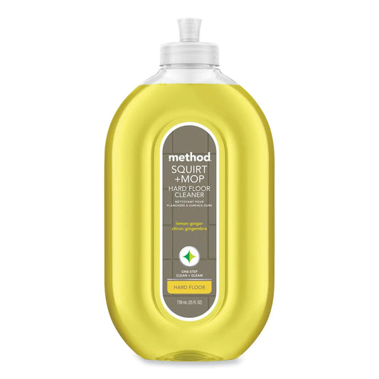 MTH00563CT Squirt + Mop Hard Floor Cleaner, 25 Oz Spray Bottle, Lemon Ginger, 6/carton Method