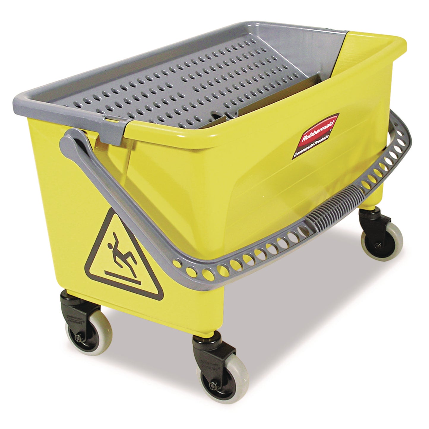 RCPQ90088YW HYGEN Press Wring Bucket for Microfiber Flat Mops, 43 qt, Yellow