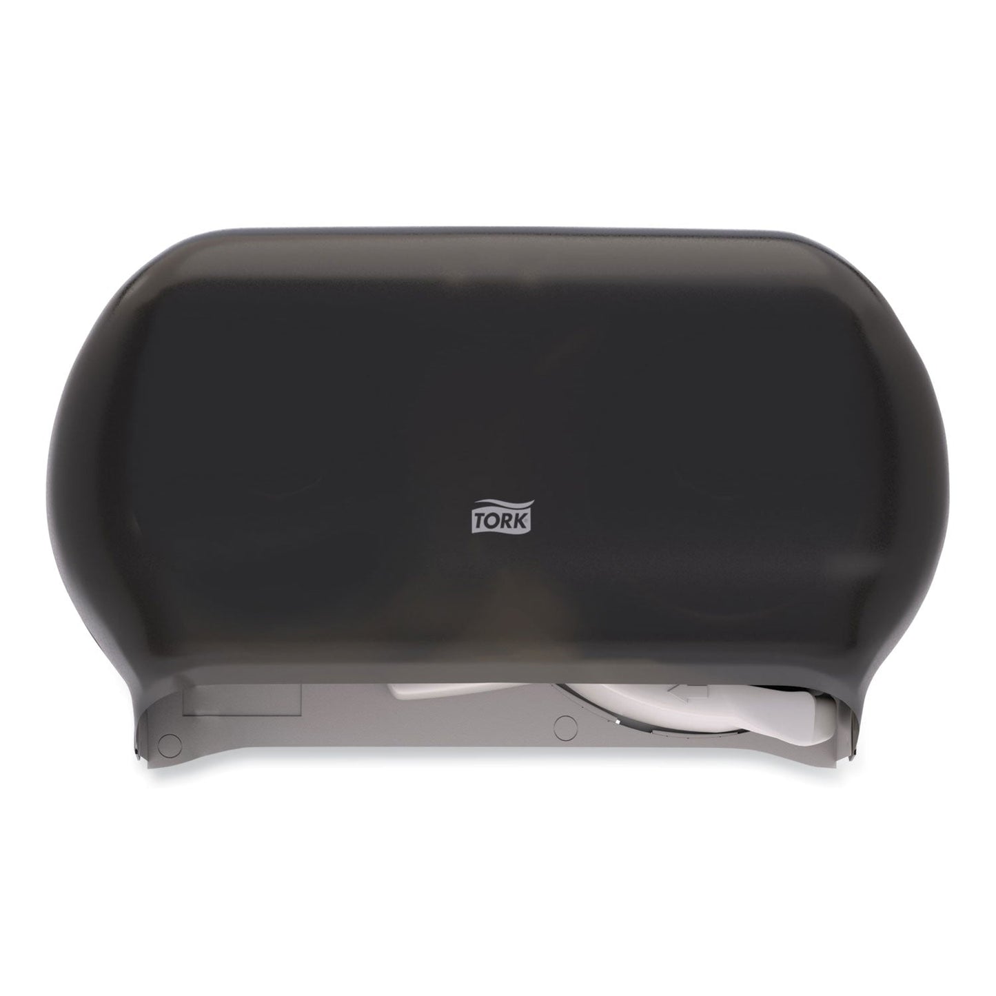 TRK59TR Twin Standard Roll Bath Tissue Dispenser, 12.75 x 5.57 x 8.25, Smoke Tork