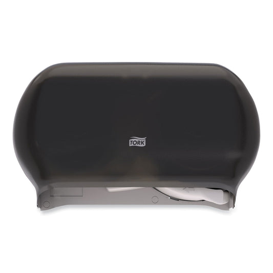 TRK59TR Twin Standard Roll Bath Tissue Dispenser, 12.75 x 5.57 x 8.25, Smoke Tork