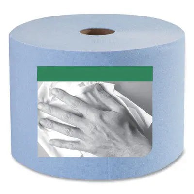 TRK450304 Heavy-Duty Paper Wiper, 1-Ply, 11.1" x 800 ft, Blue ESSITY