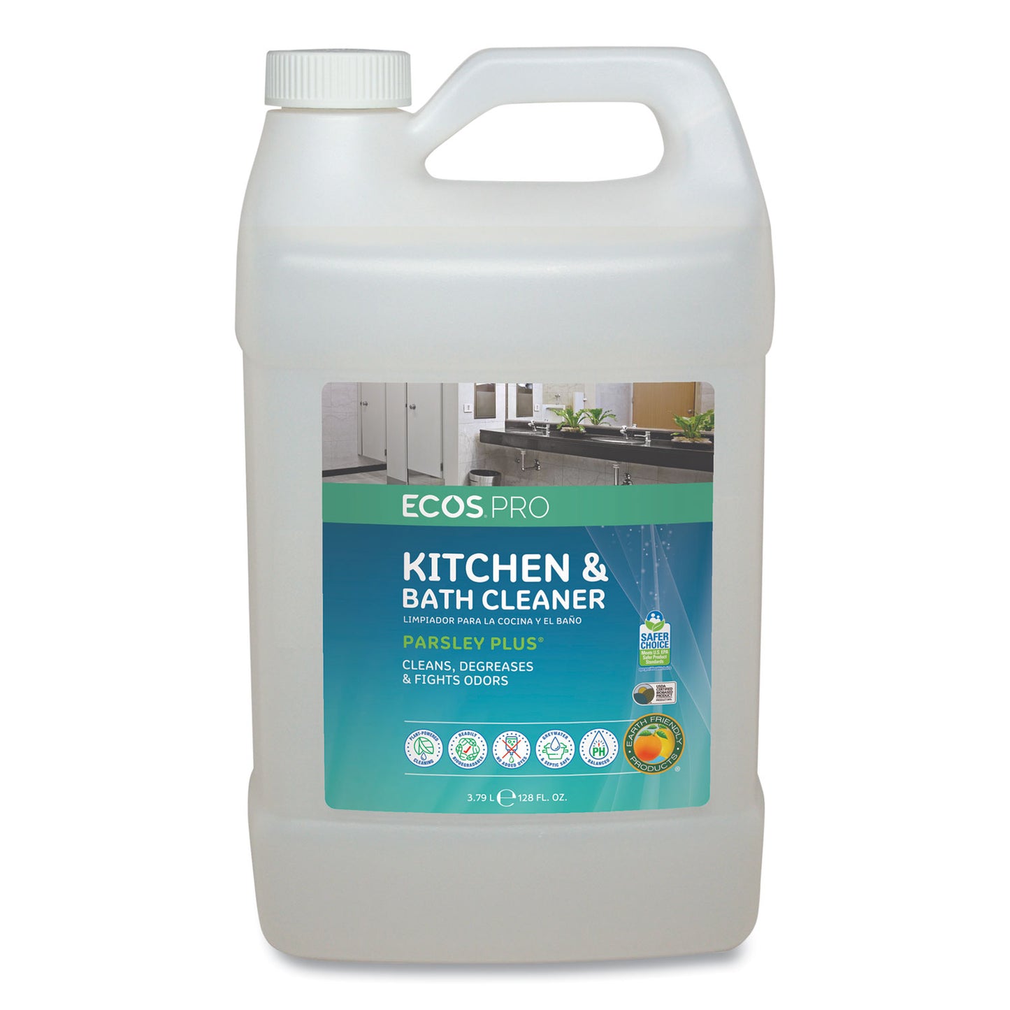 EOPPL974604EA Parsley Plus All-Purpose Kitchen and Bathroom Cleaner, Herbal Scent, 1 gal Bottle