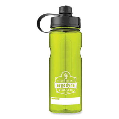EGO13153 Chill-Its 5151 Plastic Wide Mouth Water Bottle, 34 oz, Lime