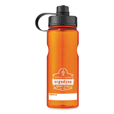 EGO13151 Chill-Its 5151 Plastic Wide Mouth Water Bottle, 34 oz, Orange