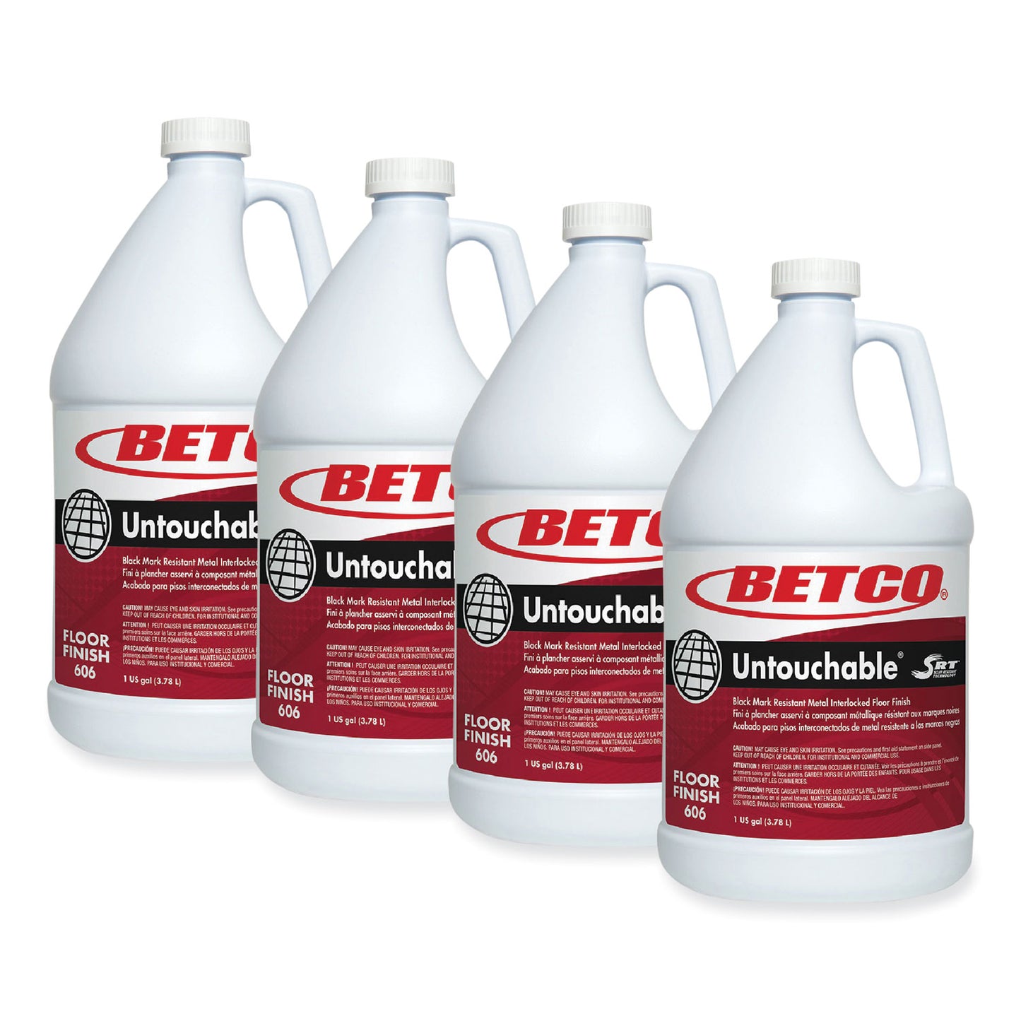 BET6060400 Untouchable Floor Finish with SRT, 1 gal Bottle, 4/Carton