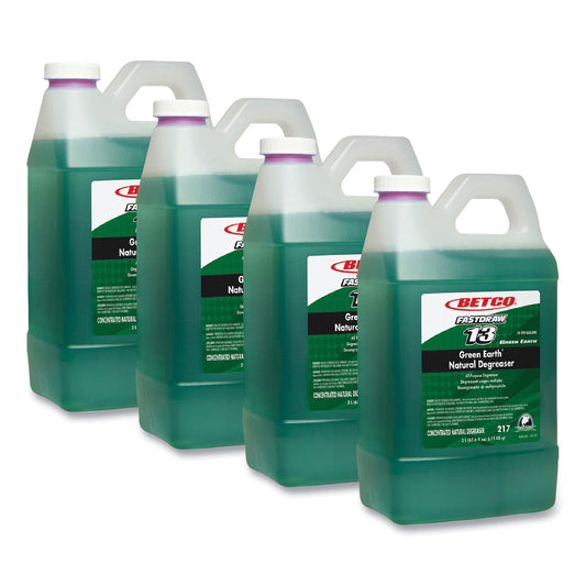 BET2174700 Green Earth Natural FastDraw Degreaser, Mild Scent, 2 L Bottle, 4/Carton