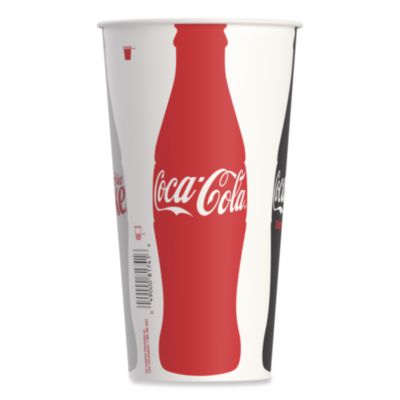 SCCRN32CB Double Sided Poly Paper Cold Cups, 28 oz to 32 oz, Coca-Cola Design, 40/Pack, 12 Packs/Carton