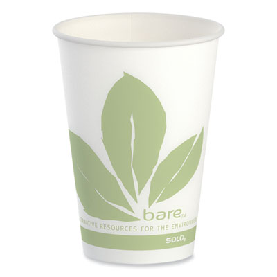SCCR7BBBB Bare Eco-Forward Paper Cold Cups, 7 oz, Green/White, 100/Sleeve, 20 Sleeves/Carton