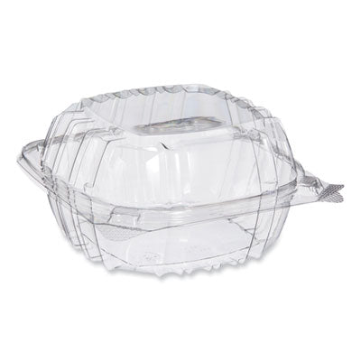 DCCPET57PST1 ClearSeal Hinged-Lid Plastic Containers, 5.86 x 3.11, Clear, Plastic, 500/Carton