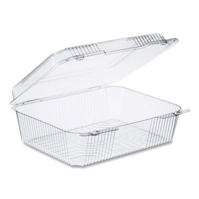DCCC80UT1 StayLock Clear Hinged Lid Containers, 10.5 x 8.6 x 3.8, Plastic, 200/Carton