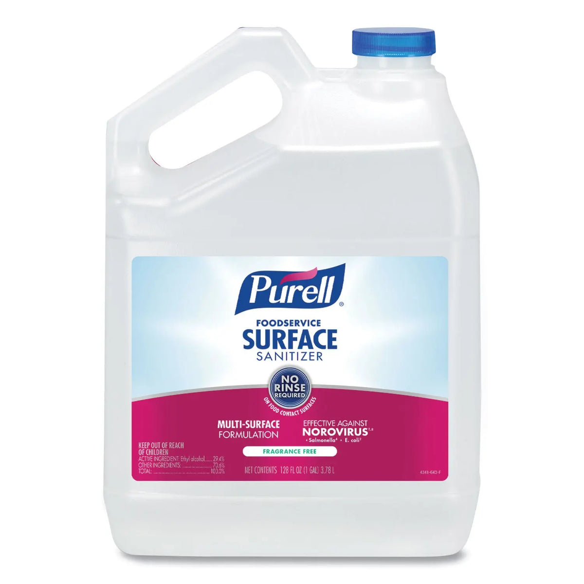 GOJ434104EA Foodservice Surface Sanitizer, Fragrance Free, 1 Gal Bottle PURELL