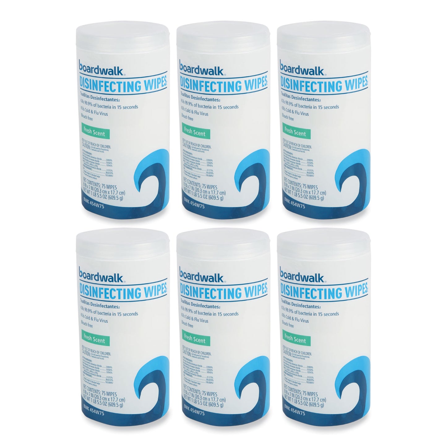 BWK454W75 DISINFECTANT,WIPE,FS,75CT