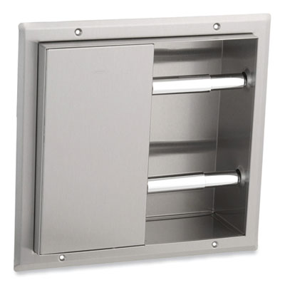 BOB386 Partition-Mounted Multi-Roll Toilet Tissue Dispenser, 13.25 x 4 x 12.56, Stainless Steel