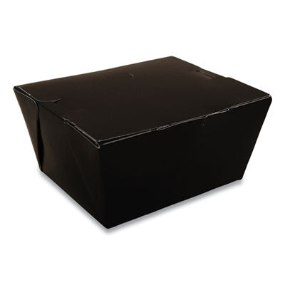 SCH0751 ChampPak Carryout Boxes, 4.37 x 3.5 x 2.5, Black, Paper, 450/Carton