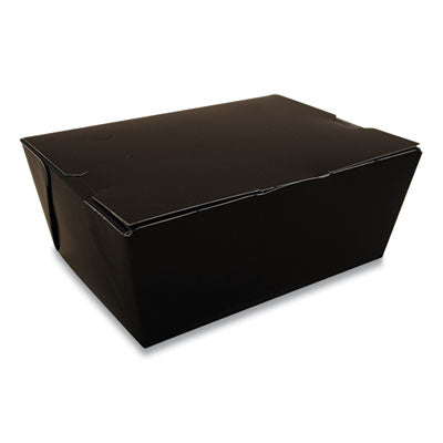 SCH0754 ChampPak Carryout Boxes, 7.75 x 5.5 x 3.5, Black, Paper, 160/Carton