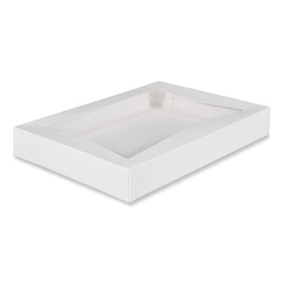 SCH24543 Window Flag Design Pie Boxes, 16 x 12 x 2.25, White, Paper, 100/Carton