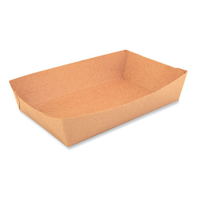SCH0598 Paper Lunch Trays, 8.5 x 5.5 x 2, Brown, Paper, 500/Carton