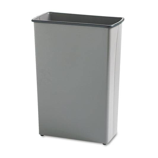 SAF9618CH Square and Rectangular Wastebasket, 88 qt, Steel, Charcoal