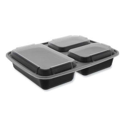 PCTNC333B Newspring DELItainer Microwavable Container, 32 oz, 7.57 x 9.9 x 2.1, Black/Clear, Plastic, 150/Carton PACTIV EVERGREEN CORPORATION