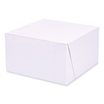 SCH1521 Bakery Boxes, Standard, 7 X 7 X 4, White, Paper, 250/carton