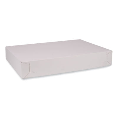 SCH1995 Bakery Boxes, Standard, 26 X 18.5 X 4, White, Paper, 50/carton