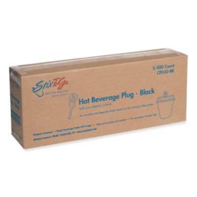RPPCPLUGBK Beverage Plugs, 2", Black, 2,000/Carton
