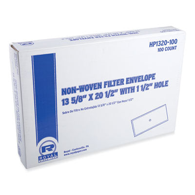 RPPHP1320100 Filter Envelope, Fry Oil, 13.75" x 20.75" with 1.5" Hole, 100/Carton