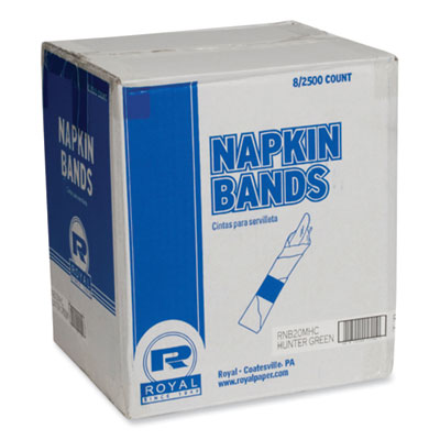 RPPRNB20MHC Napkin Bands, Hunter Green, 1.5