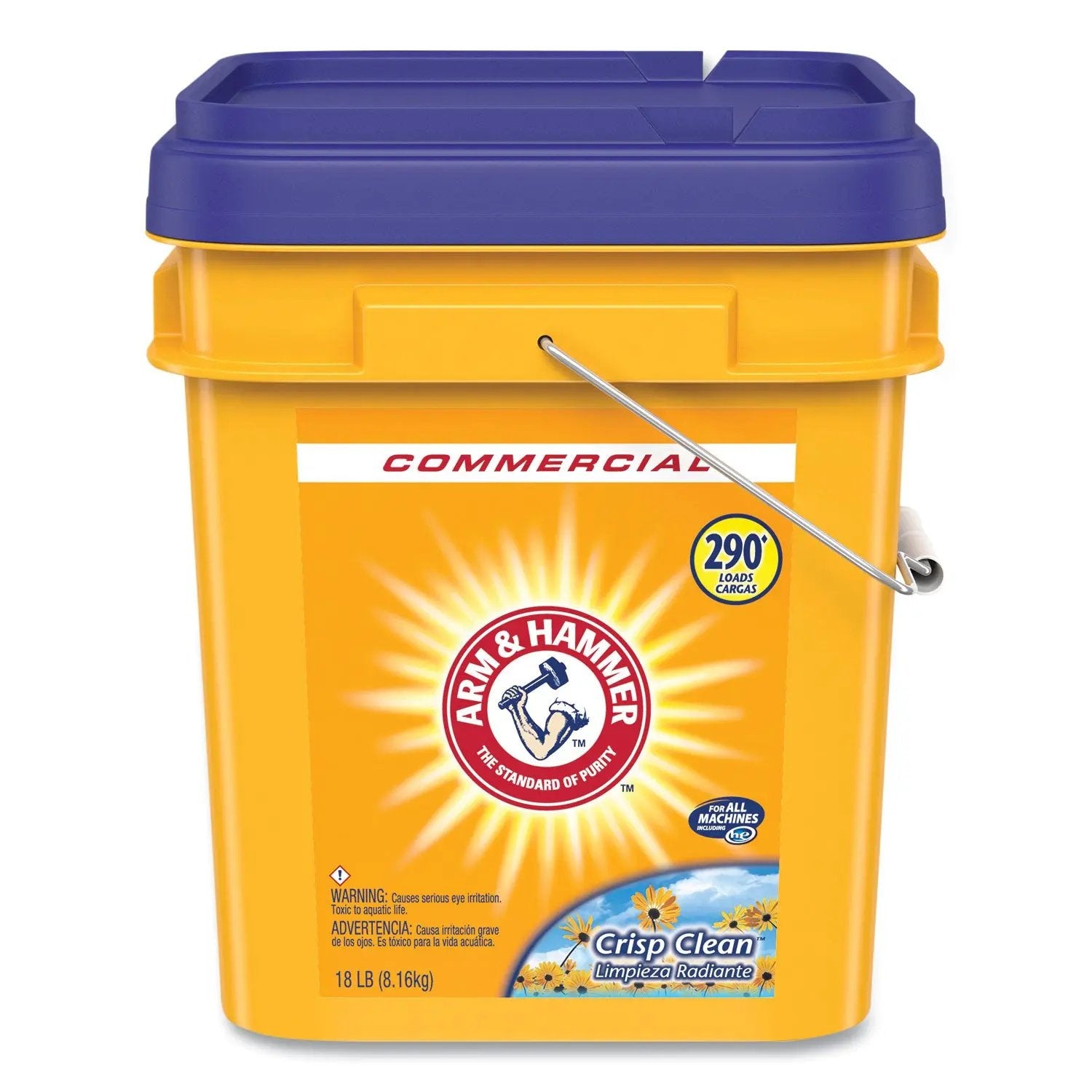 CDC3320001001 Powder Laundry Detergent, Crisp Clean, 18 lb Pail Arm & Hammer