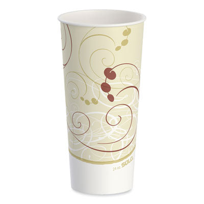 SCCRP24TPJ8000 Double Sided Poly Paper Cold Cups, 24 oz, Symphony Design, 50/Sleeve, 20 Sleeves/Carton
