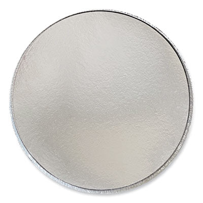 BWKROUND9COMBO Round Aluminum To-Go Containers with Lid, 48 oz, 9" Diameter x 1.66" h, Silver, 200/Carton