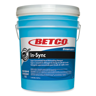 BET18510500 Symplicity In-Sync Hand Dishwashing Detergent, Fresh Ozonic Scent, 5 gal Pail BETCO CORPORATION