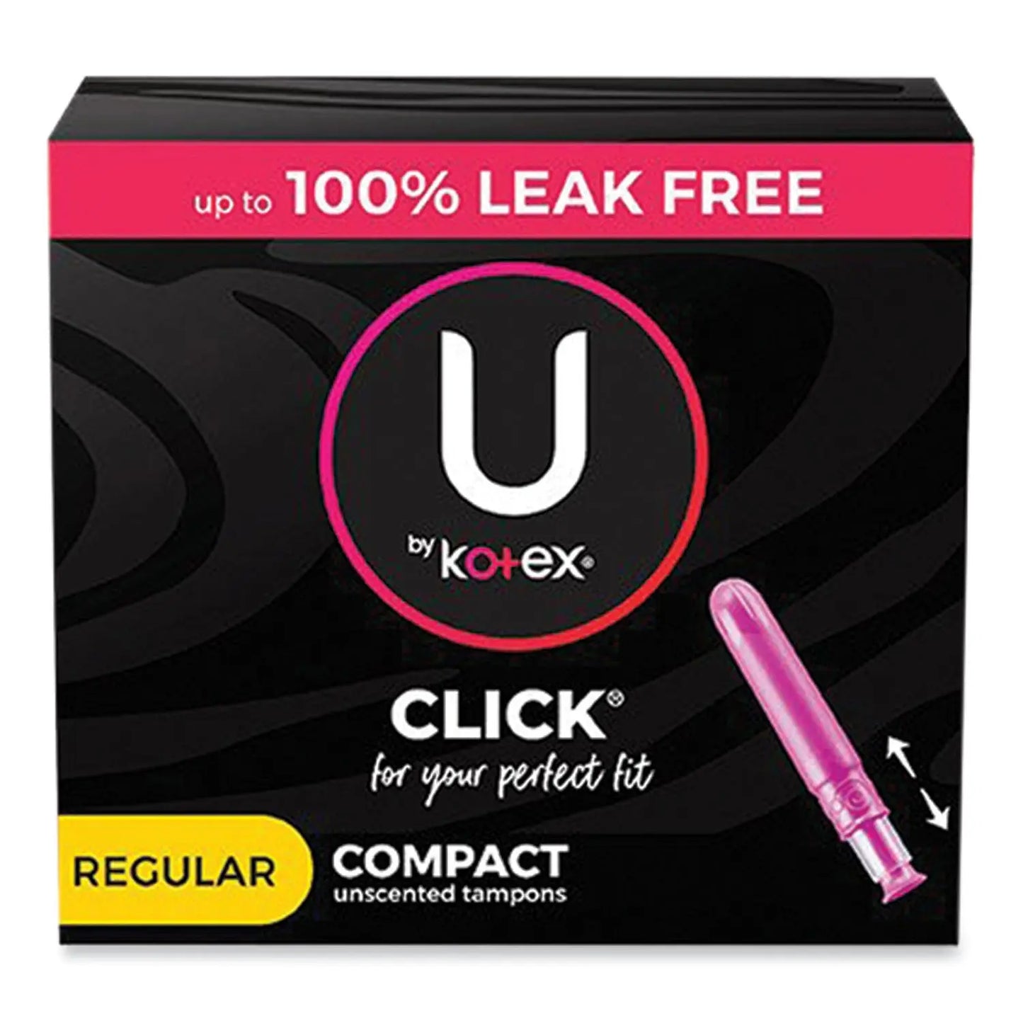 KCM51583 U by Kotex Click Compact Tampons, Regular, 32/Pack Kotex
