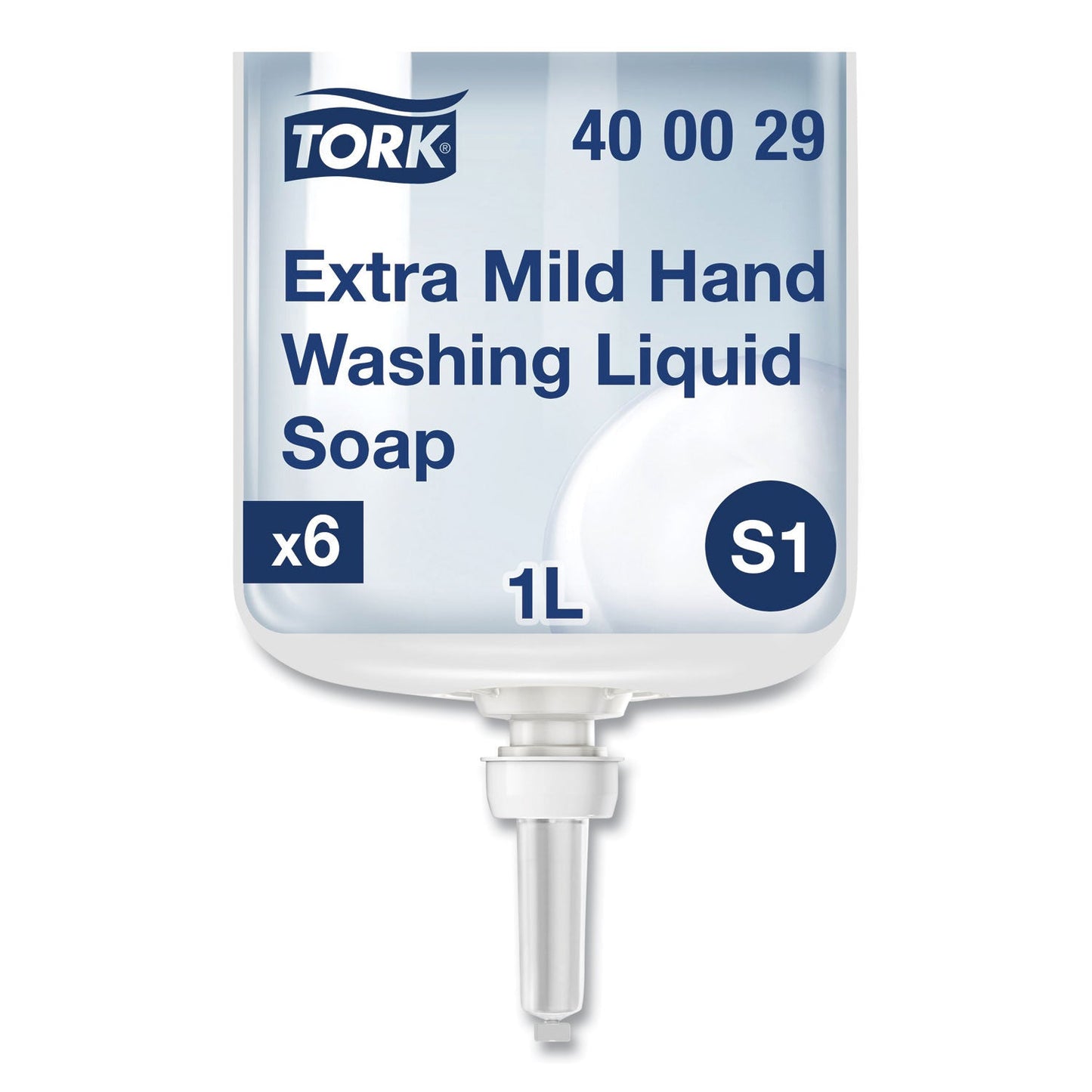 TRK400029 Premium Extra Mild Soap Refill, Unscented, 1 L, 6/Carton Tork