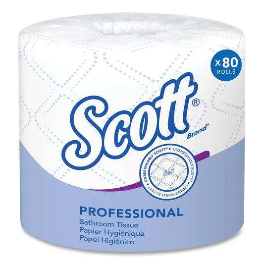 KCC04460 Essential Standard Roll Bathroom Tissue for Business, Septic Safe, 2-Ply, White, 550 Sheets/Roll, 80 Rolls/Carton Scott