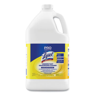 RAC99985EA Disinfectant Deodorizing Cleaner Concentrate, Lemon Scent, 128 oz Bottle RECKITT BENCKISER
