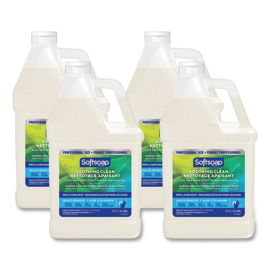 CPC61036483CT Liquid Hand Soap Refill with Aloe, Aloe Vera Fresh Scent, 1 gal., 4/Carton Softsoap
