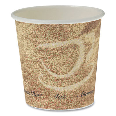 SCC374MS Single Sided Poly Paper Hot Cups, 4 Oz, Mistique Design, 1,000/carton