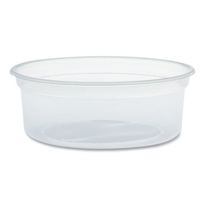 DCCMN80100 MicroGourmet Food Container, 8 oz, 4.1" Diameter x 1.14" h, Clear, Plastic, 500/Carton